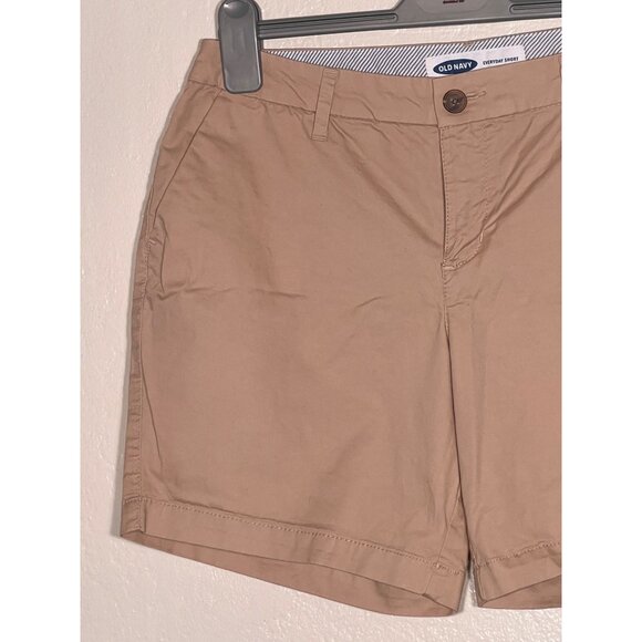 Old Navy Women's Everyday Shorts Size 6 Tan Cotton Blend Summer - Picture 3 of 13